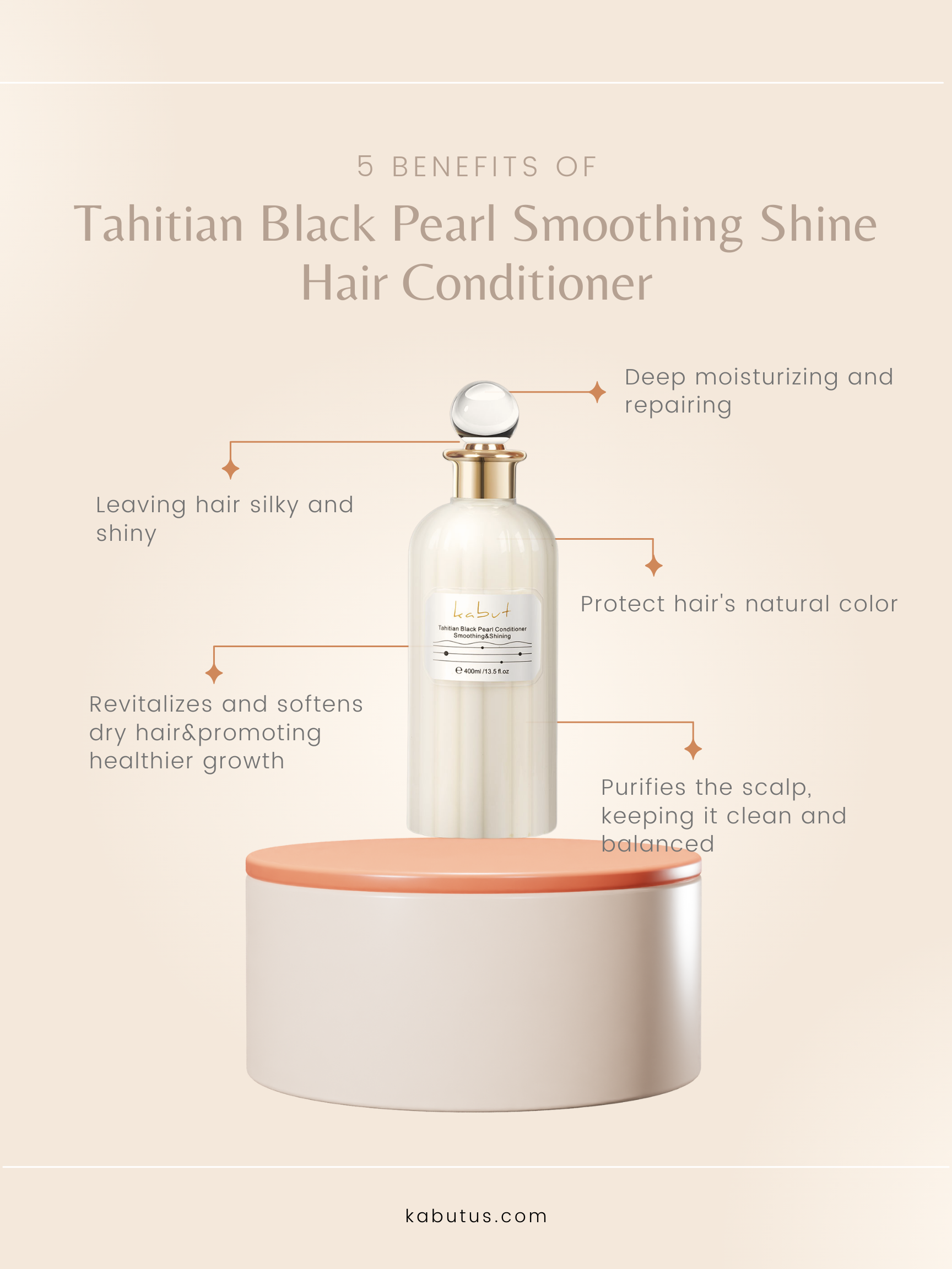 Kabut Tahitian Black Pearl Smoothing Shine Hair Conditioner