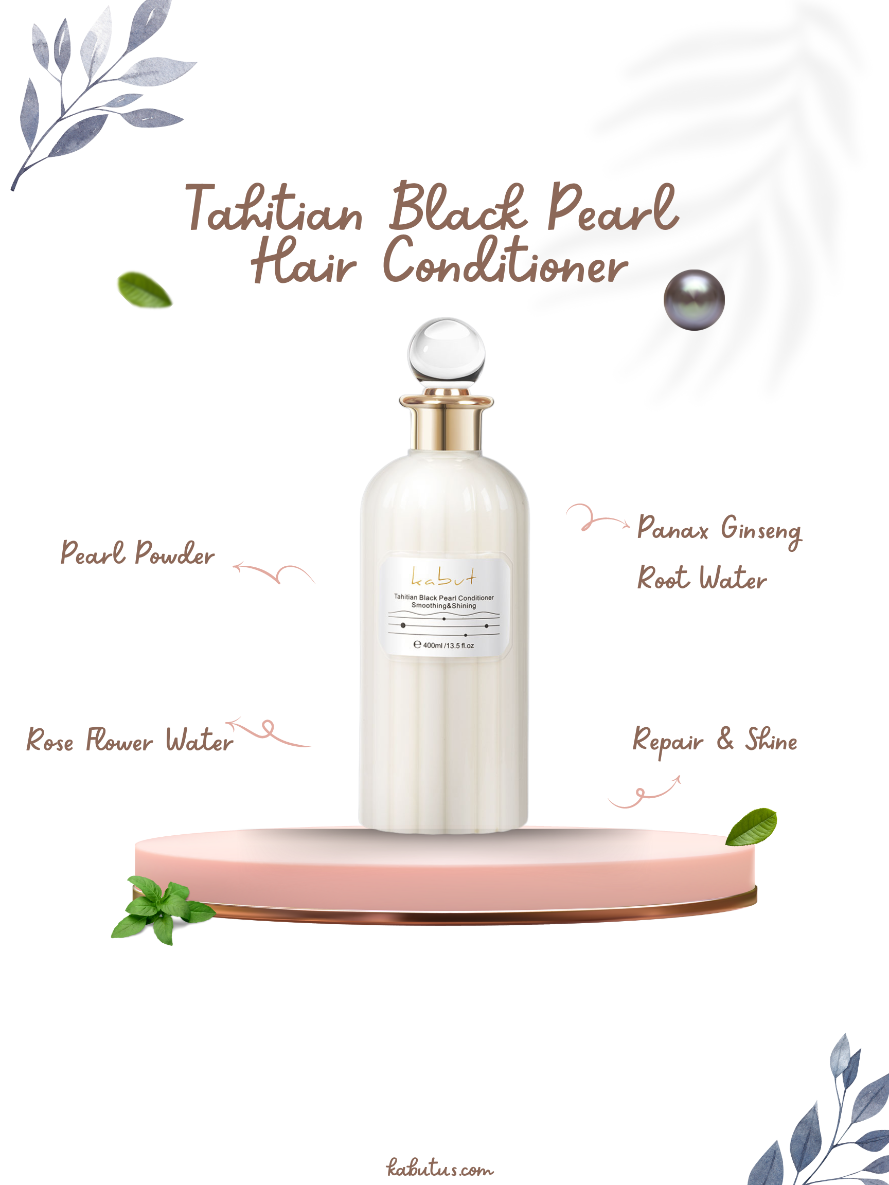 Kabut Tahitian Black Pearl Smoothing Shine Hair Conditioner