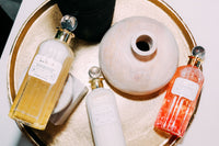 KABUT Premium Care Trio Bundle  - Amber Pink Gemstone Amino Acid Body Wash + Diamond Essence Shampoo + Tahitian Black Pearl Conditioner